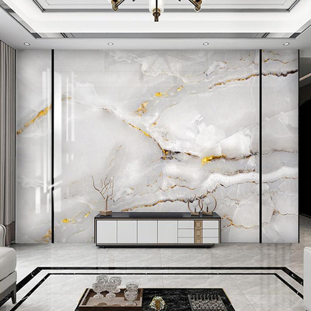 Modern Simple Wallpaper Golden Marble Wall Mural Living Room Tv Sofa Hotel Luxury Wallpaper Home Decor
