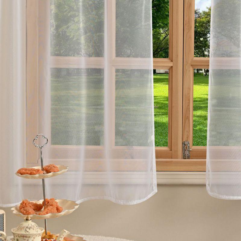 2 шт. Прозрачные кружевные шторы с плиссированными рюшами, занавеска из марли