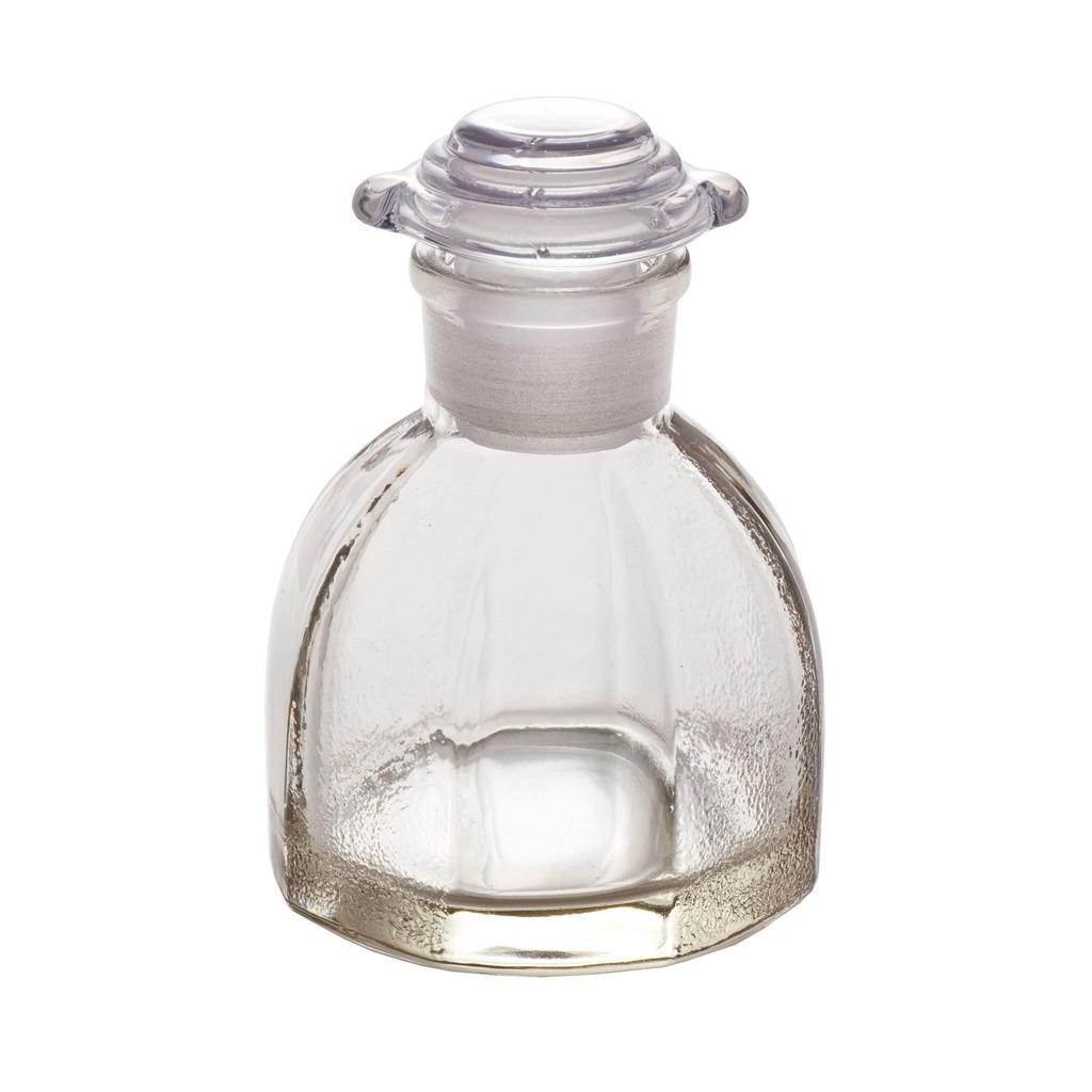 Hirota Glass Reissue Soy Sauce Dispenser, Amber Color, Octagonal, 632-OA