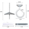 Ceiling Hook Large Swag Heavy Duty Hook with Hardware for Hanging Plants Ceiling Easy tallation Cavity Wall Dry Wall Indoor & Outdoor (2 Sets White)