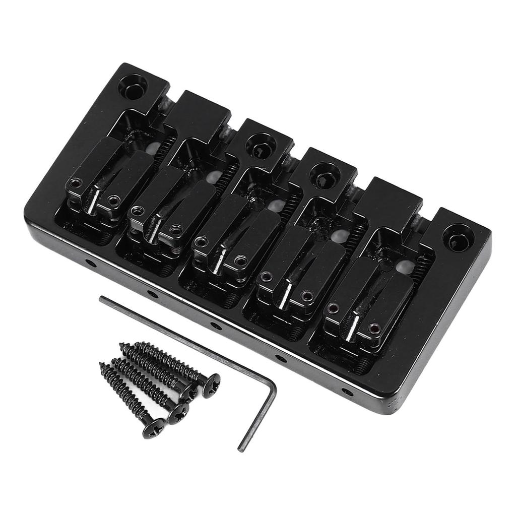 Басовый бридж откидной микрорегулируемый 5-струнный басовый бридж для замены для практики выступления черный