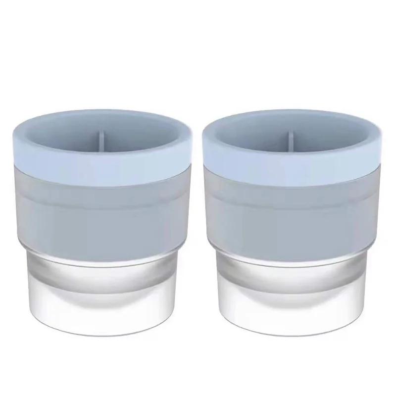 Силиконовая форма для льда, сфера, штабелируемая, медленно тающая, самодельная форма для изготовления ледяных шариков, пищевой поднос для льда для коктейлей, виски, напитков, бара