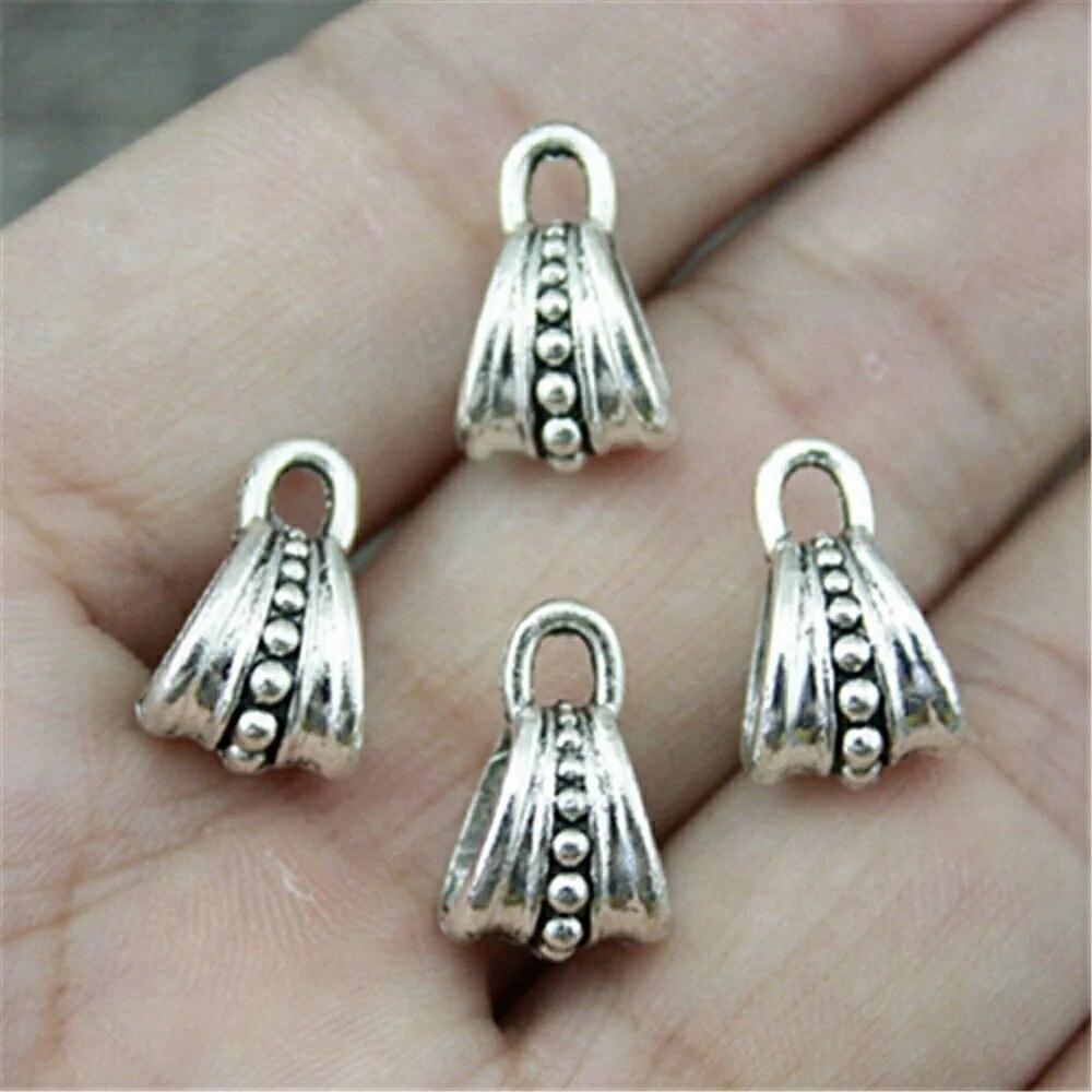 Декоративные металлические подвесные компоненты для головы с античной отделкой и бусинами для изготовления ювелирных изделий