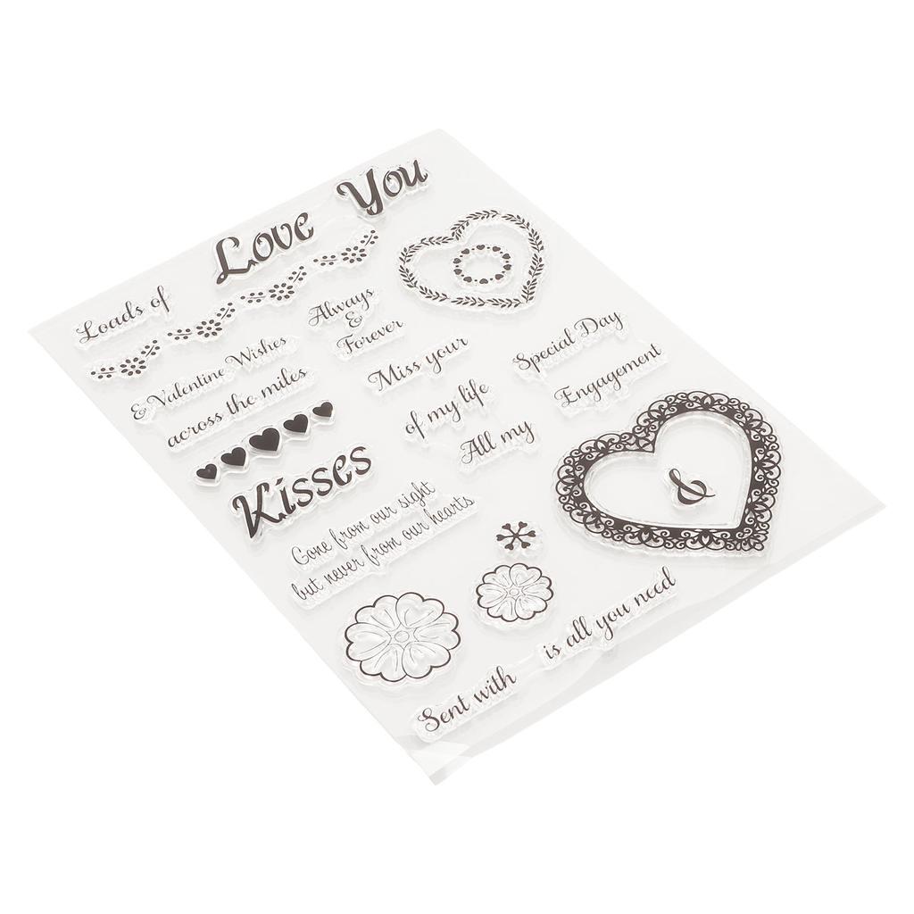 Clear Stamps with Die Mold  Combination Recyclable Clear Imprint Card Making Stamps for Scrapbook