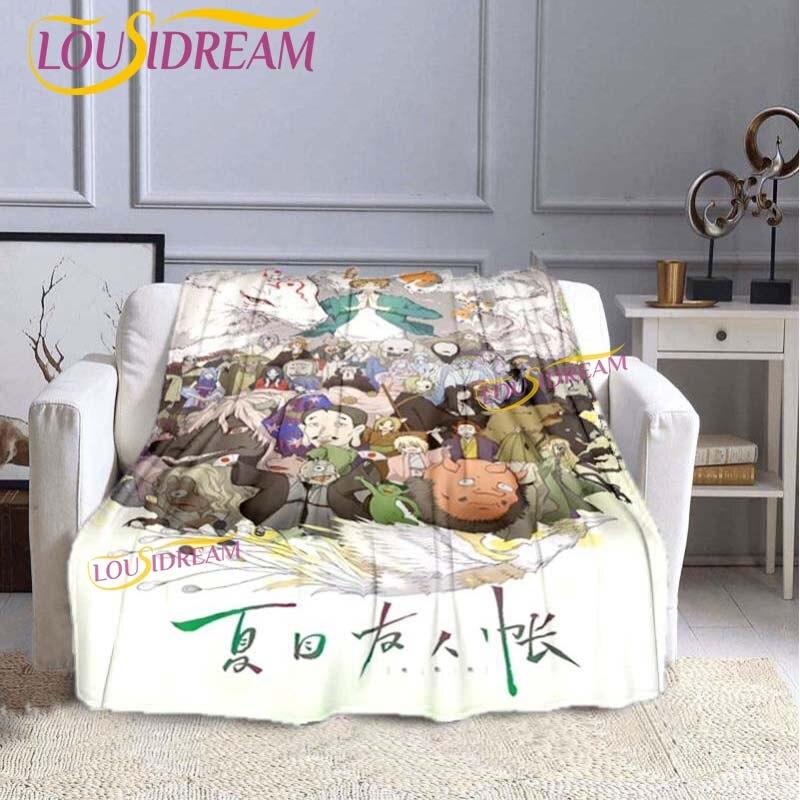 Классическое одеяло с героями мультфильмов Natsume Friends Account, премиальное фланелевое теплое мягкое плюшевое одеяло для дивана-кровати
