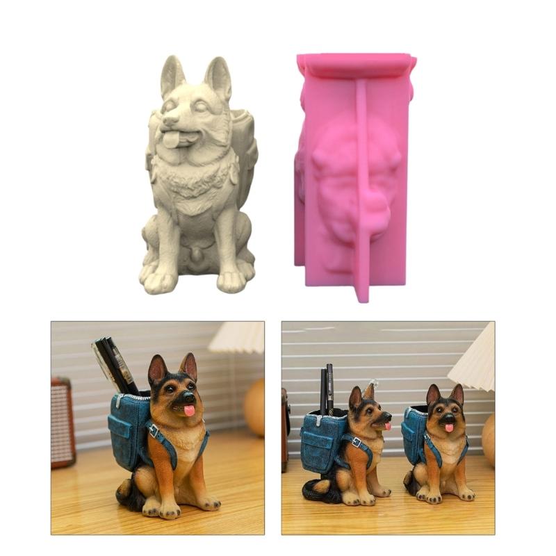 3D Silicone Mold Silicone Casting Mould Collie Shape Silicone Craft Molds for Making Concrete Resin Flower S