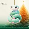Snake Hanging Pendant Animal Christmas Tree Car Ornament Acrylic Cute Car Rearview Mirror Decoration for Trees Windows Doors Walls