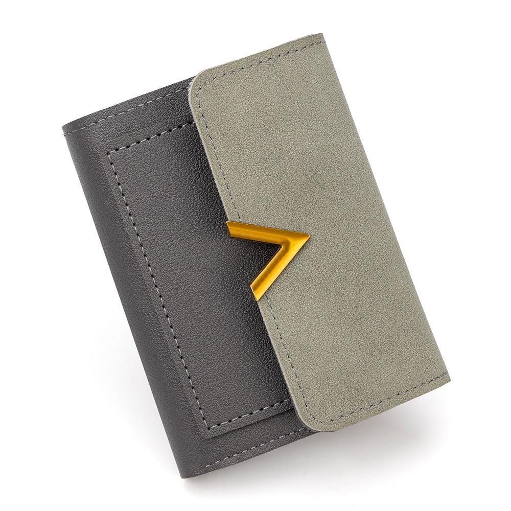 Женский короткий кошелек в корейском стиле: Кошелек для монет и держатель для карт большой вместимости