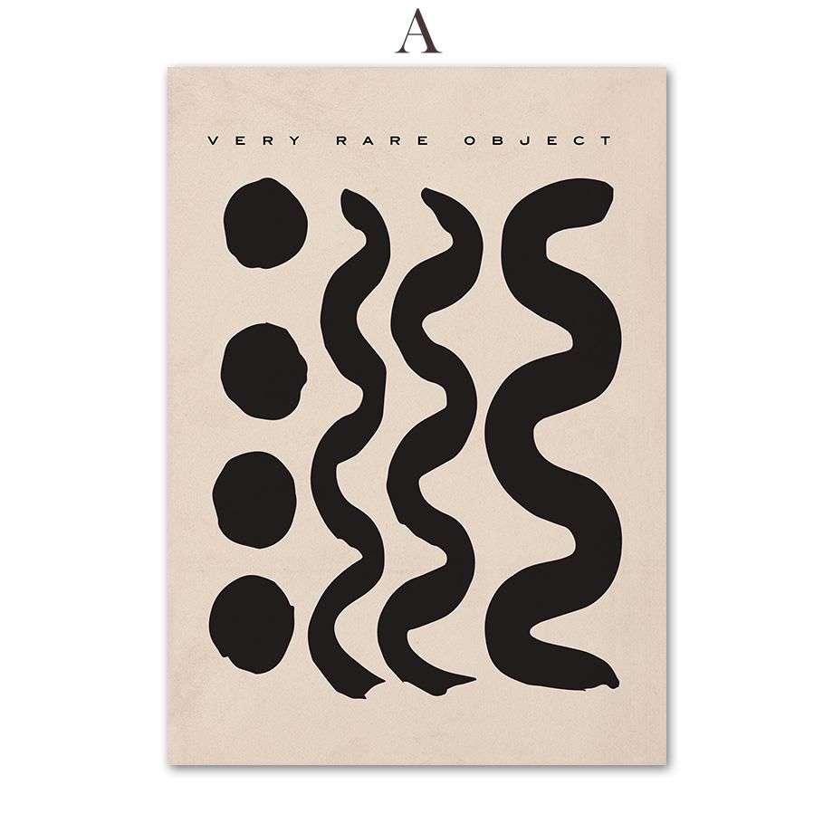 Бежевая абстрактная кривая линия магнолии, цветок, настенная живопись на холсте, постеры на скандинавскую тему и принты, настенные панно для декора гостиной