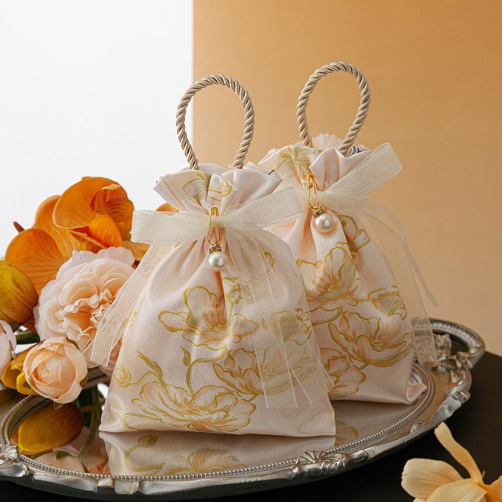 Make Up Pouch Wedding Candy Bag Pearl Chinese Style Handbag Sweet Festive Sugar Box  Festival