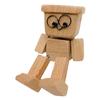 1/2/3Pcs Shaking Wooden Man Figurine Handmade Shaking Feet Wooden Doll Car Dashboard Desktop Decoration Ornament