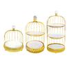 Bird Cage Cake Dessert Stand Decorative Serving Tray Metal Portable Cupcake Stand for Wedding Party Birthday Afternoon Decor