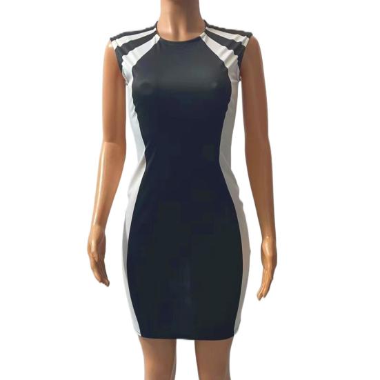 Stylish Women Summer Dress Back Zipper Mid-Waist Party Wear