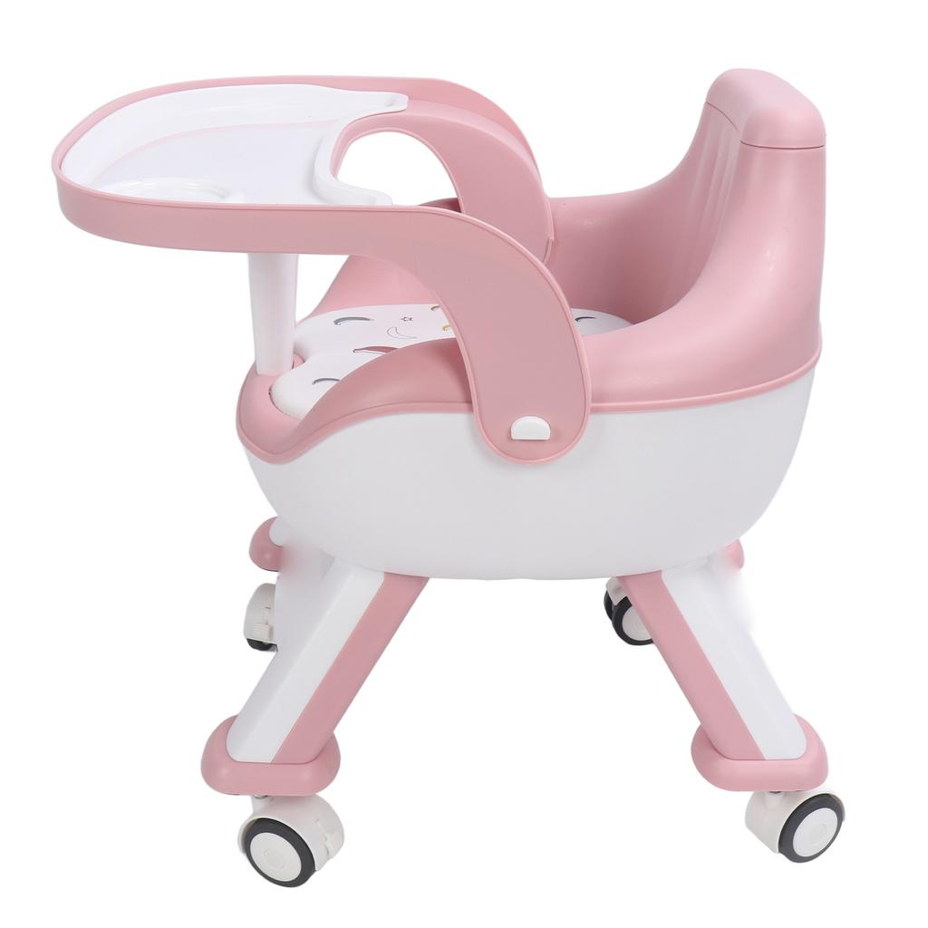 Детский стульчик для кормления на колесах со спинкой и звукоизоляцией, защитой позвоночника, напольный стульчик для кормления малышей