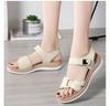 Fashion 2024 New Women Sandals Platform Leather Ladies Sandals Comfortable Flat Sandals Open Toe Beach Shoes Woman Footwear