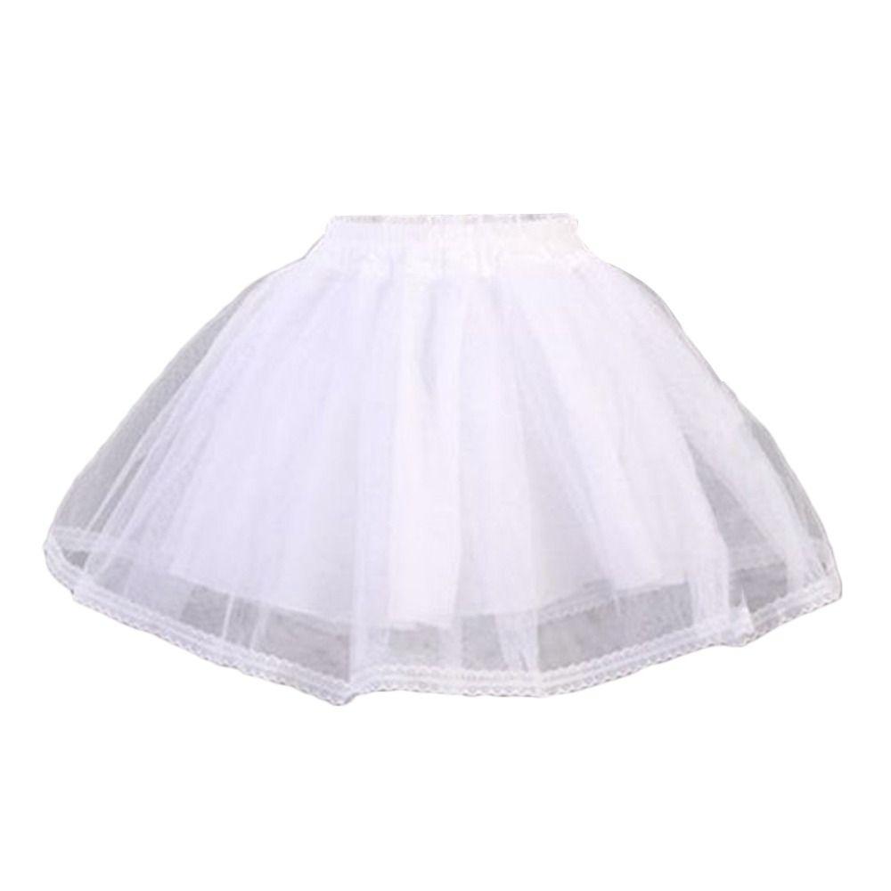 White Underskirt Crinoline A-line Shape Ball Gown Petticoats Fashion Flower Dress Accessories