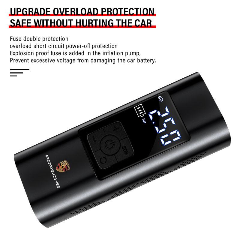 1 шт. Портативный автомобильный насос для накачивания, зарядный воздушный насос, шинный насос для Porsche Boxster Cayenne Panamera Macan Cayman 911 918 996 917 991