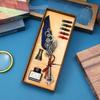 Creative Feather Pen Gift Box Mechanical Steampunk Dipped Water Literary Feather Pen Teachers' Day Gift