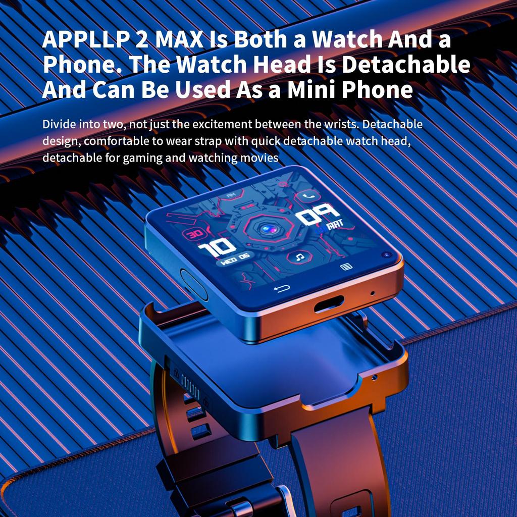 LOKMAT Новый APPLLP 2 MAX Часофон с двумя камерами Android 11 Wi-Fi Видеозвонки Смарт-часы Сеть Съемный ремешок Мини-телефон