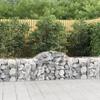 VidaXL Curved Gabion Baskets 10 Pcs 200x50x60/80 Cm Galvanized Iron, Gabion, Gabion Cage, Gabion Wall Basket, Wall 3146286