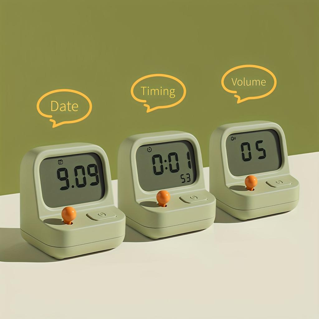 Умный будильник 1шт Светящийся Умный Электронный Игровая Консоль Будильник Декоративный Молодежный Креативный Цифровой Студенческий Обучающий Общежитие Просыпаться