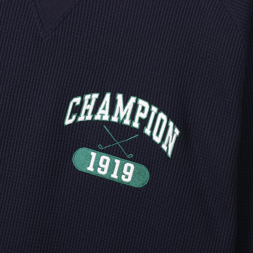 Футболка с длинным рукавом, с длинным рукавом, с защитой от УФ-излучения, с графическим логотипом, с длинным рукавом, с воротником-стойкой, темно-синяя [Champion], рукав, защита, сушка, удержание, принт, рубашка,