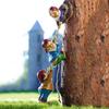 Hanging Dwarf Figurines Resin Mini Gnome Tree Sculpture Creative Climbing Gnome Statue Funny for Outside Yard Lawn