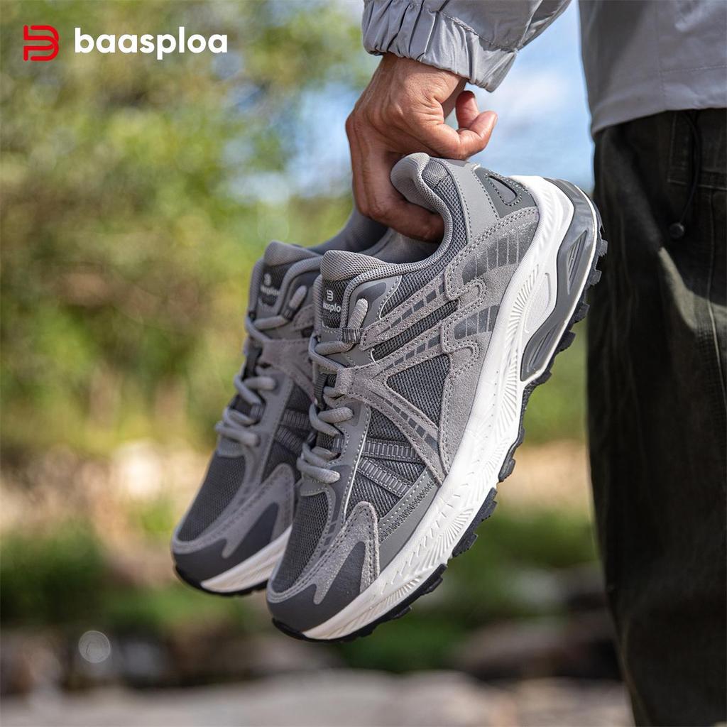 BAASPLOA Мужские кроссовки для бега, сетчатые, дышащие, мужские кроссовки для бега на открытом воздухе, нескользящие, ретро, мужские модные кроссовки для бега на открытом воздухе