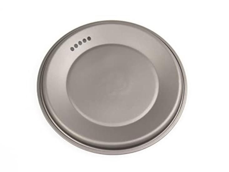 Gaobabu Titanium Pot SOLO 800 Lid and Thick Mesh with Draining Holes and Memory Function (with Bag) Titanium, Lightweight, Compact, Durable,