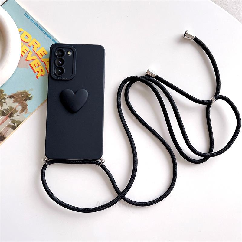 Чехол-ремешок Love Heart для Samsung Galaxy S21 S22 S23 Plus Ultra 5g S20 Fe, силиконовый чехол-шнурок S21fe S20fe