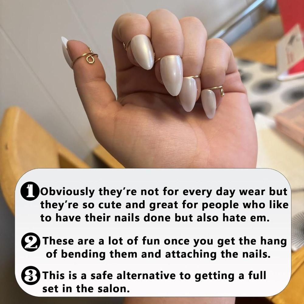 Removable Nail Rings Reusable Phalanx Ring High Quality Fingertip Nail Rings Girls