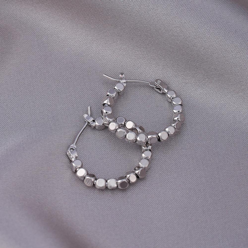 Элегантные серьги с иглами из серебра 925 пробы: Универсальные французские серьги-кольца из меди в нескольких стилях для изысканного образа