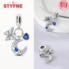 New Silver 925 Blue Dragonfly Butterfly Charms Beads Fit Bracelet for Women DIY Fine Jewelry Accessories Beads Gifts
