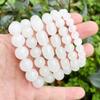 Imitation White Hetian Jade Beads Bracelet, Versatile & Elegant