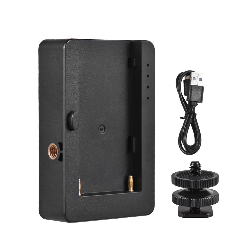 NP-F Battery Charger Battery Adapter Plate with Type-C Charging Port USB5V DC7.4V Outputs 1/4 Inch