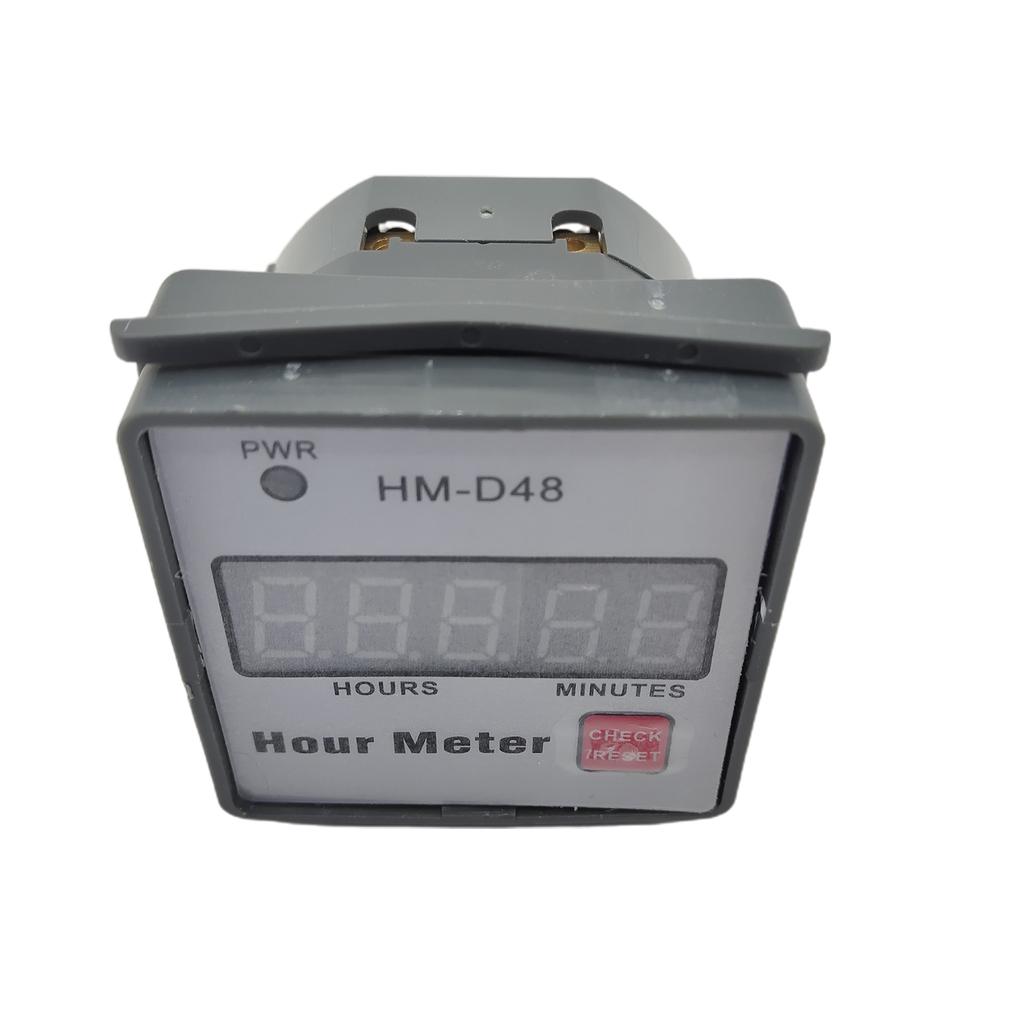 HM-D48 Hour Meter Digital Hourmeter 0?999.99h Timer AC 220V for Motor Lawn Mower Generator Farm Tractor Hour Meter Gauge