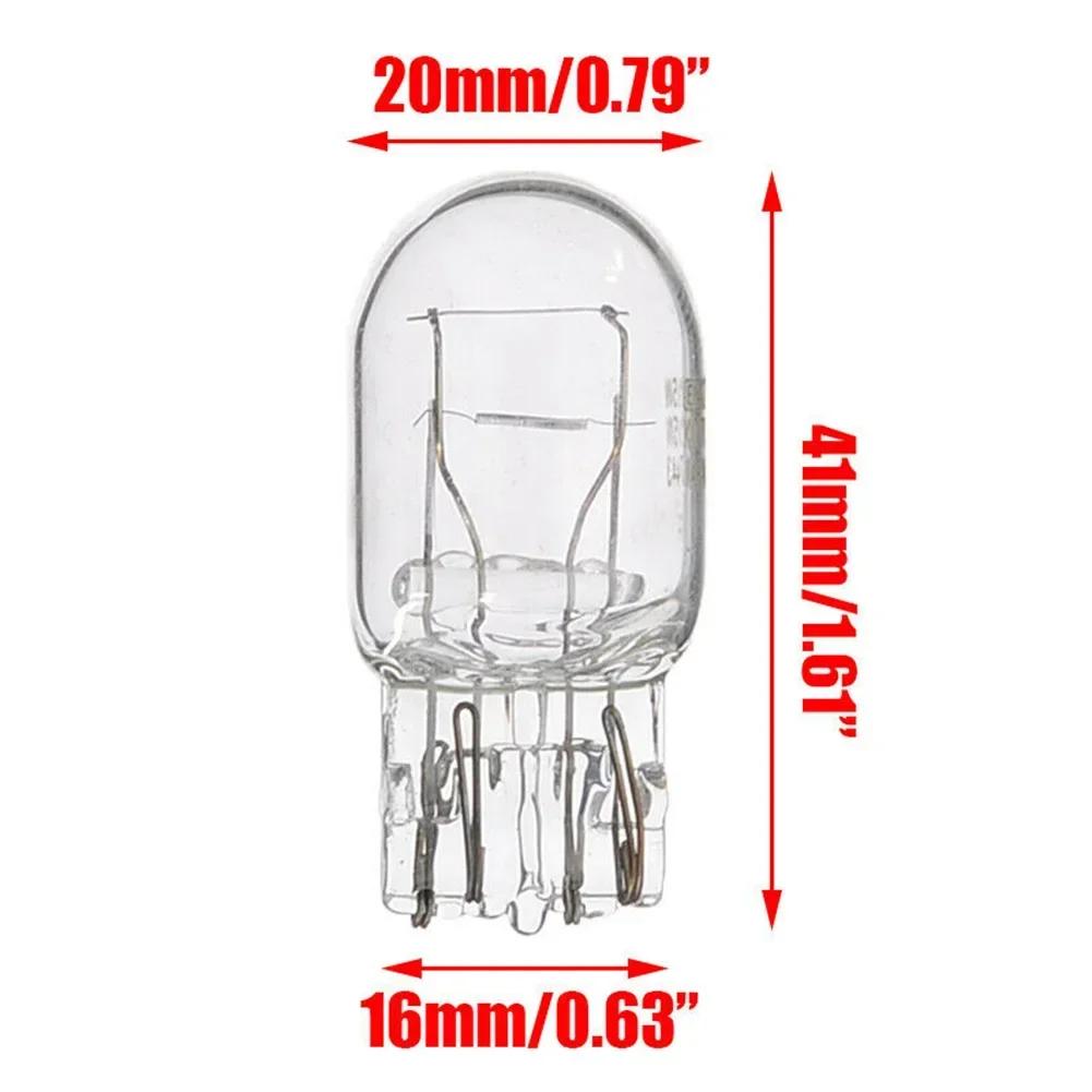 10PCS T20 7443 1891 21/5W Clear Glass Turn Signal Stop Brake Tail Light Bulbs Fit For All Car Models Using 7443 Bulbs Car Light