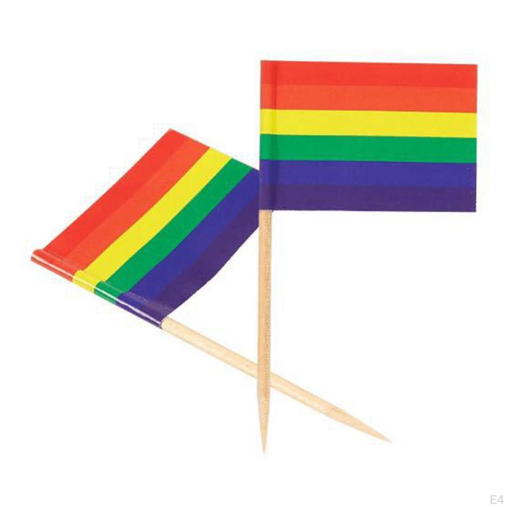 Creative Cupcake Topper Flag Food Cake Decorative Cheese Markers Party Supplies Flag, for