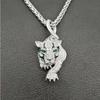 Mens Fashion Jewelry Cheetah Animal Pendant Necklace Jewelry
