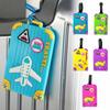Cartoon Airplane Luggage Tags PVC Suitcase Tags New Baggage Label
