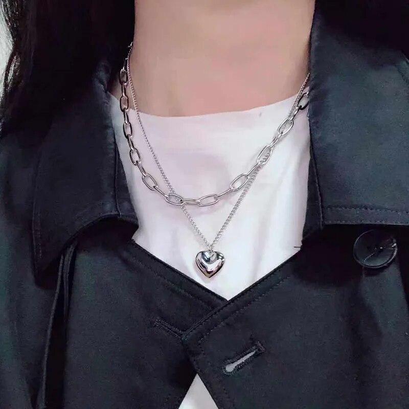 Simple Crystal Geometric Gold Color Pendant Necklace Set for Women Charms Fashion Square Rhinestone Female Vintage Jewelry 2022