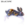 Newest Enamel Animal Brooch Lovely Rabbit Corsage for Women Kids Coat Suit Scarf Buckle Pins Casual Party