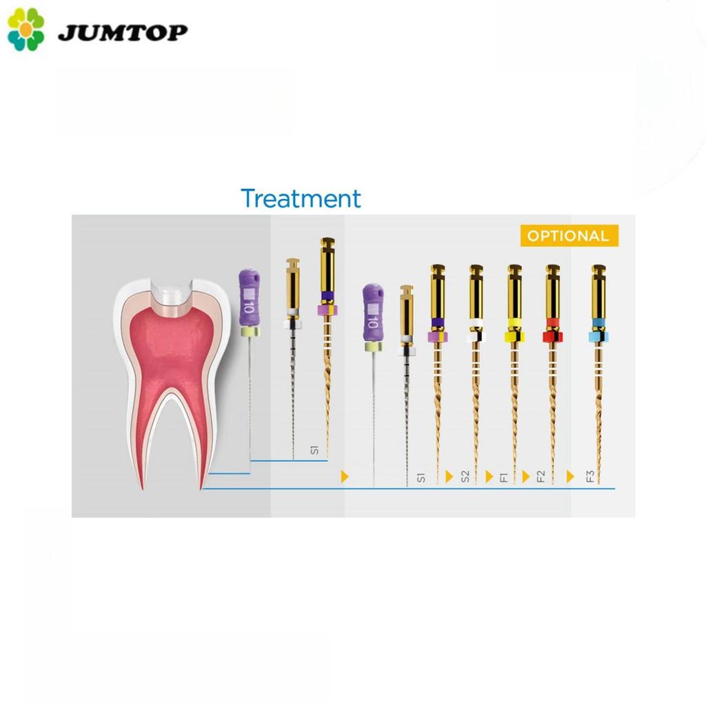 2 коробки стоматологических эндодонтических золотых больших конических файлов NITI Rotary Files Engine Use 25 мм 6 шт./коробка стоматологических инструментов