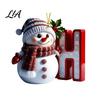 Custom Christmas Tree Decorations 2D Snowman Ornaments, Personalized Letter Ornaments for Tree, Initial Ornament, Ornament DIY Hanging Xmas