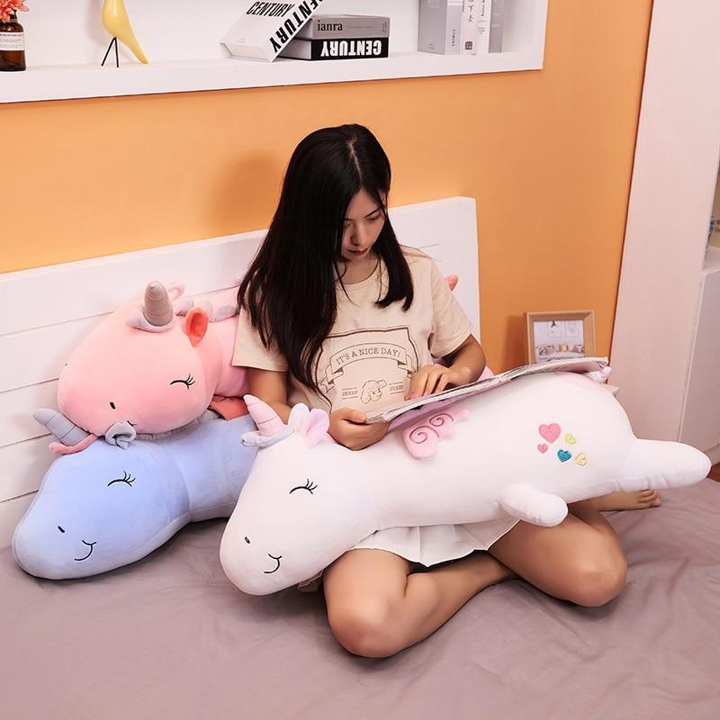 60CM Cute Glowing LED Light Unicorn Plush Toys Lovely Luminous Animal Unicorn Pillow Stuffed Dolls for Children Kids Xmas Gifts