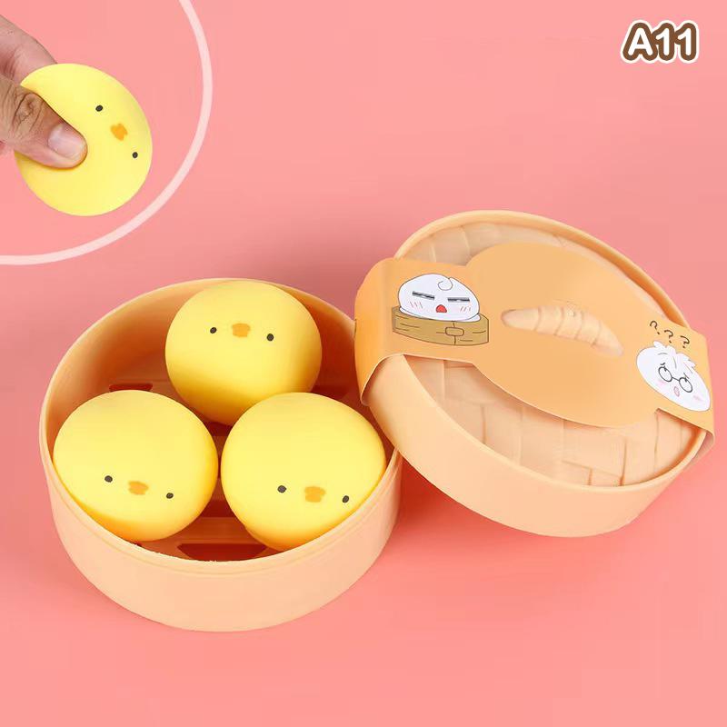 Гигантские пельмени Сквиши Игрушки для снятия тревоги Фиджет-игрушка Симуляция еды Паровой пирожок с начинкой Мягкое сжимание Тесто-игрушка для снятия стресса