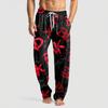 Мужские вязаные повседневные брюки с карманом и принтом на Хэллоуин, пижамные брюки