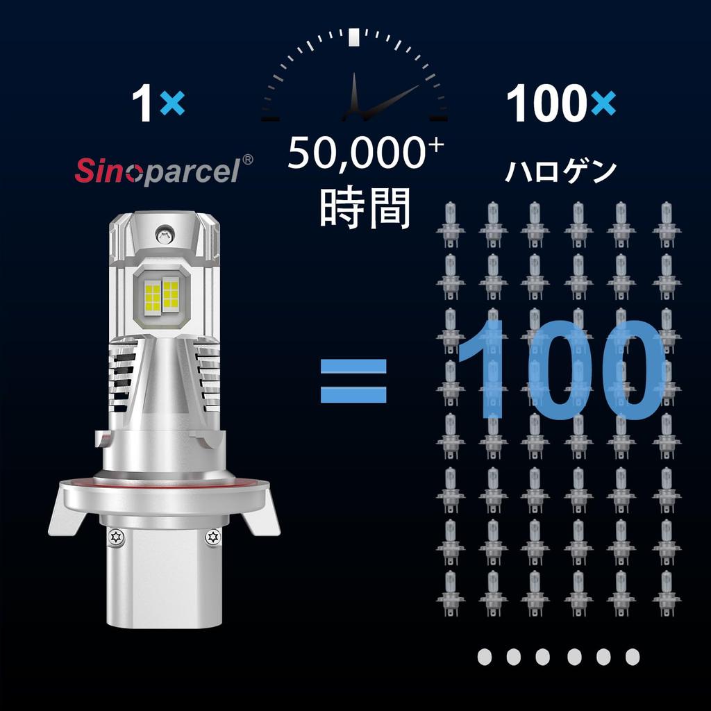 Sinoparcel LED Super 7x Совместимый с 12 В Длинный Интегрированный Новый Набор для Техосмотра Транспортного Средства из 2 Штук H13/9008 Фары, Яркий, Ярче, 6500K, Транспортные Средства,