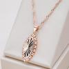 Personality Embossed Geometric Pendant Necklaces Gold Color Fashion Water Wave Chain Jewelry