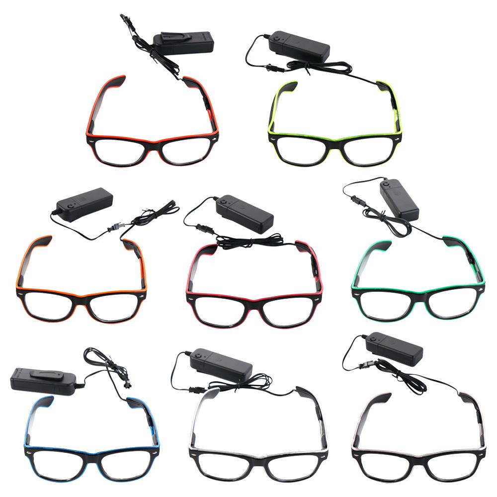 El Wire Party SunGlasses Glow Sunglasses Luminous Glasses Led Glasses Neon Glasses Flashing Glasses